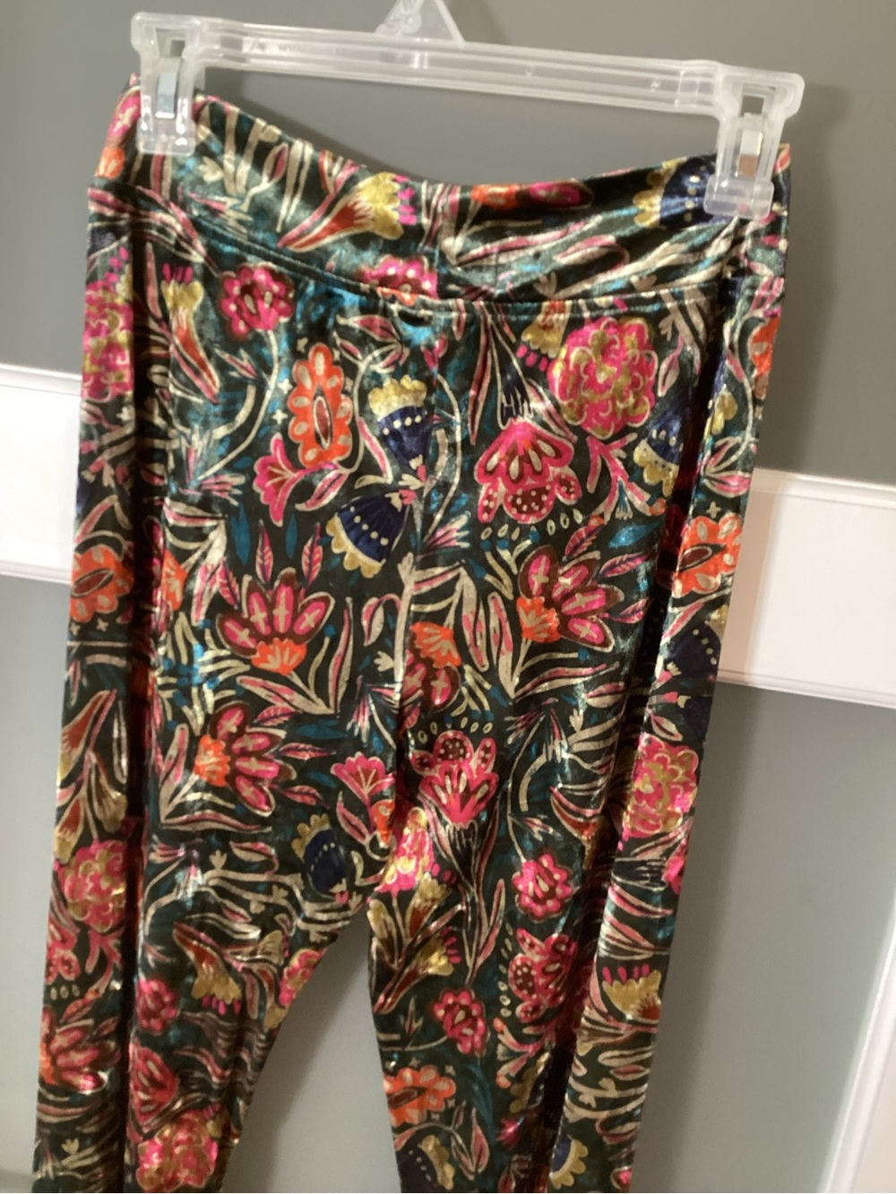 Natural Life Velvet Floral Bootcut Lounge Pants High Rise Stretchy - M - NWT! - Picture 6 of 12